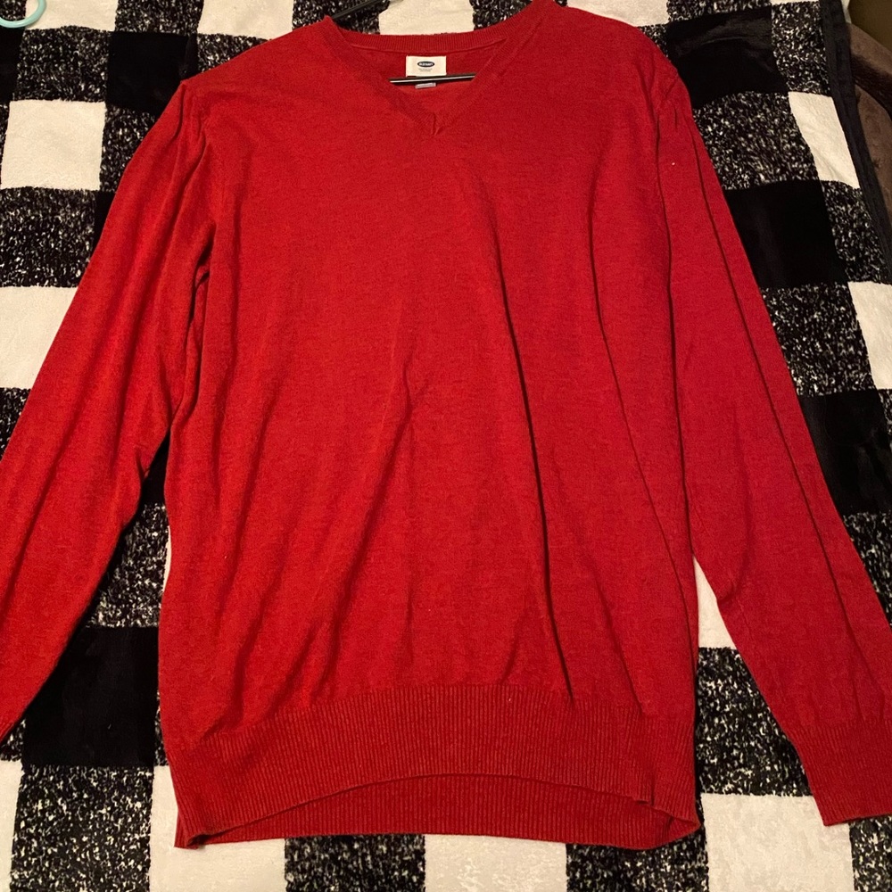 Red men’s sweater
